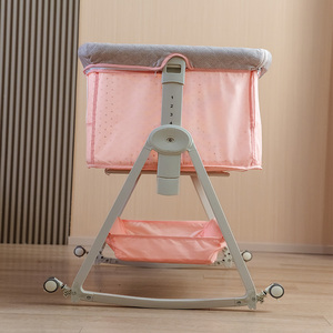 Culla a dondolo per neonati con ruote, set biancheria da <span class=keywords><strong>letto</strong></span> per culla, <span class=keywords><strong>lettino</strong></span> da viaggio, <span class=keywords><strong>lettino</strong></span> da affiancare al <span class=keywords><strong>letto</strong></span> con ruote - Product Image 5