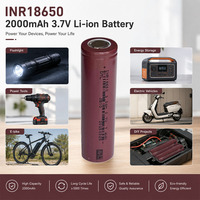 Batteries lithium-ion cylindriques 18650 2000mAh 15C à décharge élevée sans tableaux de références, stockage d'énergie