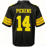 Jersey Berkualitas Tinggi 6 # Ratu 8 # Pickett 90 # Jersey Bordir Watt American Football Jersey Kustom