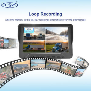 Espelho Retrovisor de 7 Polegadas para Carro e Caminhão com Auxílio de Reversão, BSD, Ponto Cego, 4 Canais AHD 1080p, Gravador de Vídeo Carplay e Monitor LCD - Product Image 2