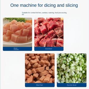 Restaurant Fruits Légumes Cutter Machine À Découper Oignon Hachoir Carotte Cubes Machine De Découpe Moulin À Farine Boulangerie Moteur 650W - Product Image 4