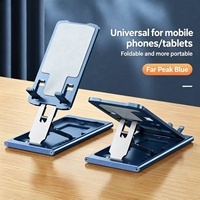 Support pliable en aluminium pour téléphone et tablette, ouverture à une touche, support de bureau réglable pour iPad/iPhone de 12 pouces