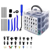 Kit de 835 attaches et clips de retenue pour voiture - 24 tailles de clips de pare-chocs en nylon et rivets en plastique avec attaches