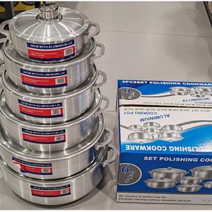 Conjunto de Utensílios de Cozinha Antiaderentes de Alumínio com 6 Peças, Ecológico, Seguro para Forno, Estilo Americano, Acessórios de Cozinha, Panela de Sopa, Panela para Ensopados, Caçarola Grande - Product Image 6