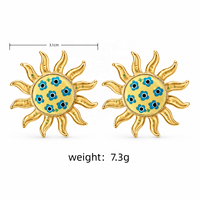 Parure de bijoux pour femme, collier perlé avec pendentif charm dessin animé tournesol, plaqué or 18 carats sur cuivre, boucles d'oreilles homard, style mode été plage