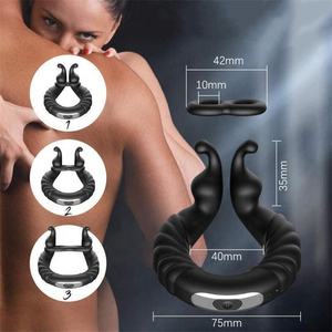 Waterdichte Siliconen Slak Vibrerende Haan <span class=keywords><strong>Ring</strong></span> 10 Frequenties Seksspeeltjes Voor Mannen Zachte Penisringen Om Het Gebruik Van De Ejaculatie Voor Volwassenen Te Vertragen - Product Image 3