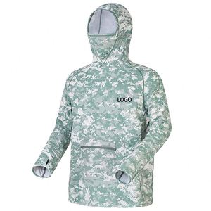 Veste de pêche à manches longues avec capuche, protection solaire SPF 50, respirante, imperméable, masque solaire en bambou, taille plus, coupe-vent - Product Image 3