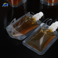 Pochettes souples transparentes personnalisées en PET+PE, recyclables et étanches, avec bec verseur pour boissons, emballages de boissons
