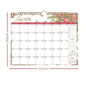 Calendario de Pared de Papel Impreso con UV X418 2026 Blooming Color, con Excelente Diseño para Colgar en la Oficina, Planificador de Mesa para Negocios - Product Image 3
