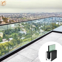 Profilé en U en aluminium de qualité supérieure pour balustrade en verre sans cadre, garde-corps en verre DIY de haute qualité