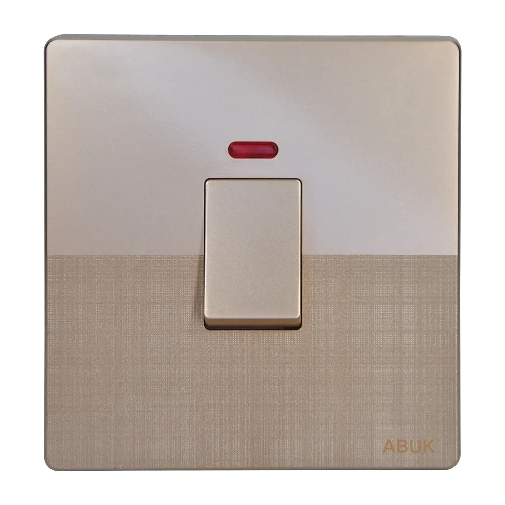 ABUK 20A water heated Switch Electrical Switch Physical Push Button Panel Wall Switch Plastic panel 3*3 inches