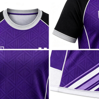 Maillot de sport à manches courtes personnalisé avec logo, 100 % polyester, extensible dans quatre directions, séchage rapide, respirant, sublimation, entraînement, décontracté