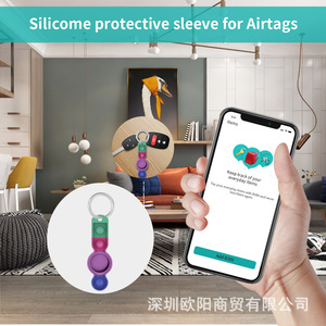 เคสซิลิโคนหลากสีพร้อมพวงกุญแจสำหรับ Apple AirTags - Product Image 4