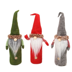 Fundas Tradicionales para Botellas de Vino con Diseño de Krampus, Decoraciones Navideñas de Tela No Tejida para la Mesa Festiva y Decoración de Fiestas - Product Image 5