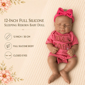 BAkwbwBY 12 İnç Tam Silikon Kafkas Reborn Bebek Gerçekçi Yenidoğan Koleksiyonluk OEM ODM Fabrika Toptan Tedarikçi B2B OEM - Product Image 4