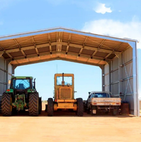 Chine Structure en acier préfabriquée Construction maison abri d'auto chenil pour chien entrepôt de ferme isolé grange à foin stockage ferme urbaine