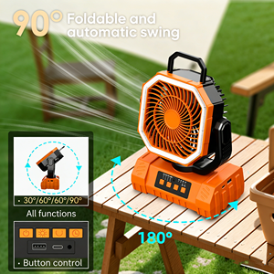 20000mAh USB Powered LED <b>Solar</b> Camping Fan Brushless Motor Portable Outdoor Electric Battery Light Remote Four Wind Speed >8h - Product Image 4