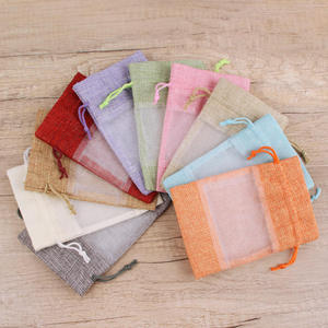 Xu Hướng <span class=keywords><strong>2025</strong></span> Tùy Chỉnh Cotton Linen Dây Kéo Pouch Trong Suốt Mỹ Phẩm Và Đồ Trang Sức Lưu Trữ Bụi Túi Cây Gai Dầu Mua Sắm Túi - Product Image 1