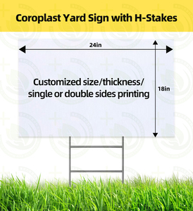 4mm corflute nhựa sân dấu hiệu 18x24 với h-cổ phần sân dấu hiệu giá rẻ tùy chỉnh nhựa quảng cáo sinh nhật sân dấu hiệu - Product Image 3