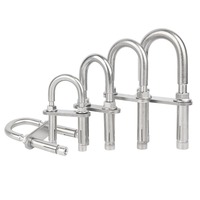 Boulon en U robuste en acier inoxydable 304 avec manchon d'expansion pour fixation de tuyaux et structures métalliques, haute capacité de charge, sur mesure