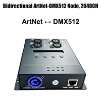 Convertisseur ArtNet vers DMX512 pour éclairage de scène, nœud bidirectionnel 4 ports avec PoE, LED RGBW, DJ, discothèque, événements de mariage