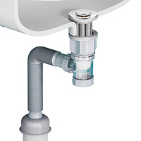 Ensemble de tuyaux de vidange horizontaux modernes pour lavabo, anti-colmatage, anti-odeur et anti-fuite, vente en gros