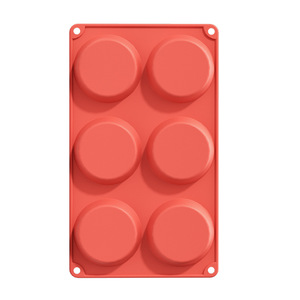 Molde de silicona para pasteles de 6 cavidades, redondo, apto para horno, para pasteles, mousse, herramientas de repostería DIY - Product Image 1
