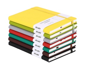 Yüksek kaliteli iş ofis çizgili kişiselleştirilmiş dizüstü PU deri özel A5 ciltli günlüğü elastik bant ile özel Logo - Product Image 1