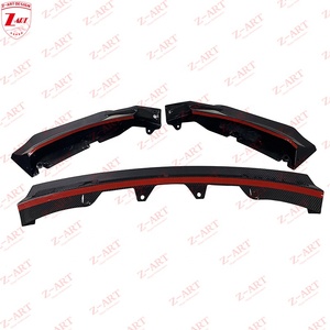 Lèvre avant en fibre de carbone de style Z-ART V pour BMW M3 <span class=keywords><strong>M4</strong></span> 2021 + becquet avant en fibre de carbone sec pour G80 G82 G83 menton avant en fibre de carbone - Product Image 2