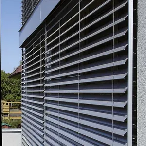 China Factory Directly Wholesale Louver Outdoor Aluminium Blind Motorized Outdoor Aluminum Venetian Blinds