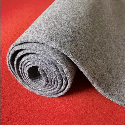 Double Layer Composite Felt Fabric Black Grey Needle Puched Nonwoven Fabric Fluffed Felt