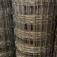 Clôture de ferme galvanisée à chaud, écologique, imperméable, clôture de champ pour bétail, clôture en fil métallique à nœuds fixes, clôture robuste pour bétail