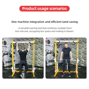 Machine Smith multifonction en acier, cage de musculation Hack Power Cage, équipement de gym pour l'entraînement des biceps, des triceps et des fessiers - Product Image 3