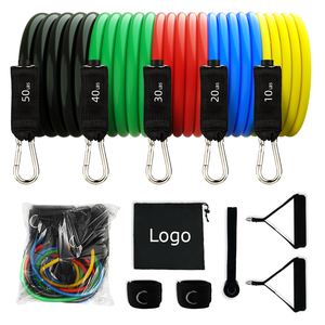 GEDENG - Juego de Bandas de Resistencia de Látex para Ejercicio Físico, 11 Piezas, 150 Libras, Bandas de Resistencia de Goma para Ejercicio en Casa, Naturales - Product Image 1