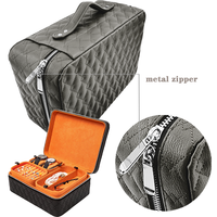 Boîte de rangement de bijoux, valise en cuir boîte de rangement pour bijoux collier de voyage anneau montre boîte organisateur de boîtier