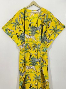 Women's Boho Style <b>Long</b> Dress Floral Print <b>Kaftan</b> Relaxed Fit Gathered Drawstring Waist Casual Wear Fashion Outfit - Product Image 5