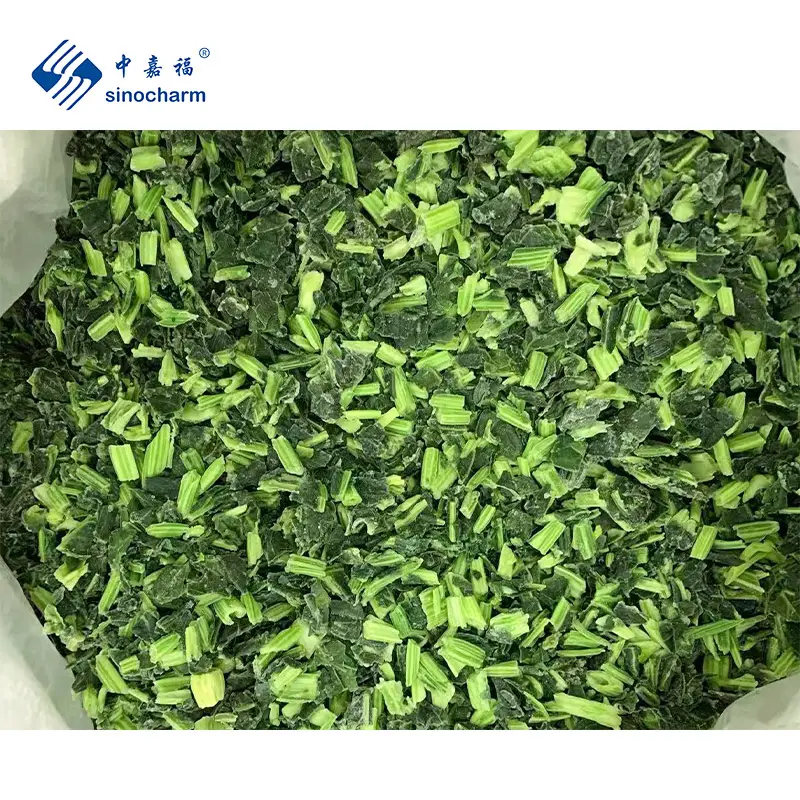 Sinocharm BRC A approved 10x10mm IQF Spinach Blocks Wholesale Price Frozen Chopped Spinach