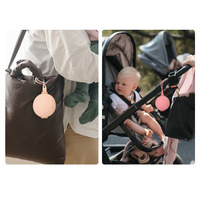 Mignon portable porte-sucette en silicone étui sourire visage sucette étui de rangement pochette en silicone pour bébé anneau de dentition sac à couches