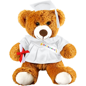 Ours en peluche pour la saison des diplômes, vêtu <span class=keywords><strong>de</strong></span> robes académiques avec toque <span class=keywords><strong>de</strong></span> <span class=keywords><strong>doctorat</strong></span> et diplôme, idéal comme cadeau <span class=keywords><strong>de</strong></span> remise <span class=keywords><strong>de</strong></span> diplôme - Product Image 3