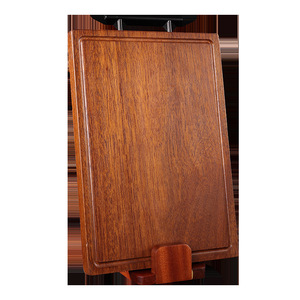 Tabla de cortar de teca sudamericana de 40x28x2.5 cm con asa, rectangular, de madera maciza para uso en la cocina. - Product Image 2
