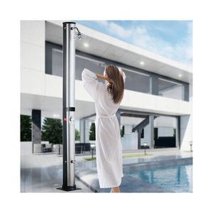 Robinet de <span class=keywords><strong>douche</strong></span> <span class=keywords><strong>solaire</strong></span> de spa d'extérieur contemporain pour <span class=keywords><strong>piscine</strong></span> de jardin PVC avec motif de pulvérisation de style pluie à double et simple poignée - Product Image 2