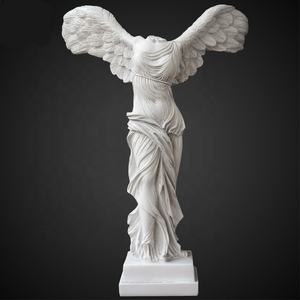 Figura famosa occidentale a grandezza naturale scultura a mano in pietra di marmo bianco puro alata vittoria della statua di Samothrace - Product Image 1