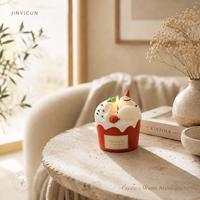 Vela Aromática de Almizcle Blanco Navideño con Diseño de Muñeco de Nieve de Jengibre para Regalo Navideño, Venta al por Menor, Marca Privada, OEM, Pedido Personalizado