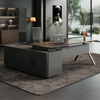 Bureau de direction ultra-large minimaliste, confortable, moderne, haut de gamme, mobilier de bureau professionnel