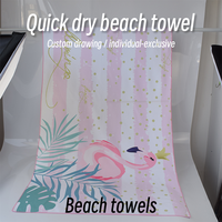 Wholesale Customizable Anti-sand Microfiber Beach Towels with logo Printing