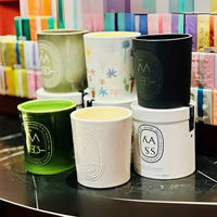 Bougie en pot en céramique parfumée de luxe 1500g, coffret cadeau, air frais, roses roses n° 34, élégante, longue durée, pour la maison, Dcpr