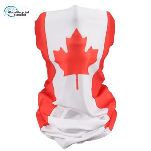 Collare multifunzione Bandana bandiera Canada per ciclismo sci collo ghette per capelli cravatta Foulard senza cuciture Foulard
