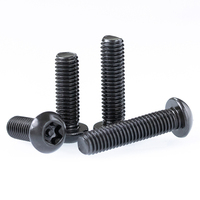 Baut Mesin Baja Tahan Karat 304 Hitam Oksida M2 M2.5 M3 M4 M5 M6 M8 Kepala Tombol Torx