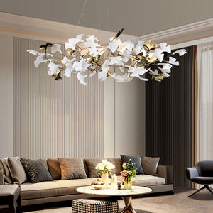 Atacado Modern D800 Copper Leaf <span class=keywords><strong>Chandelier</strong></span> Ouro Branco Decoração Interior para Home Hotel Villa Luzes Pingente em Stock - Product Image 3