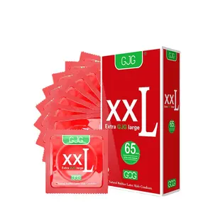 XXL超大避孕套性用品商店润滑剂增大阴茎延长套男士性感爱情玩具65毫米超大尺寸避孕套